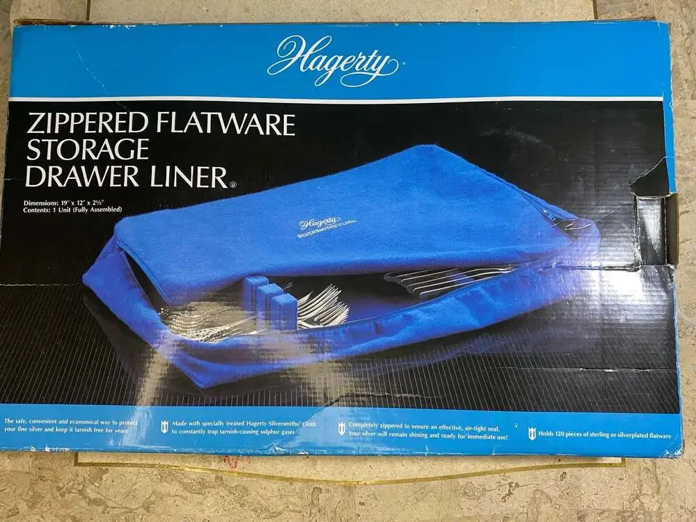 Hagerty Zippered Flatware Storage Drawer open box